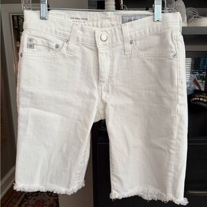 AG Adriano Goldschmied White Jean Shorts